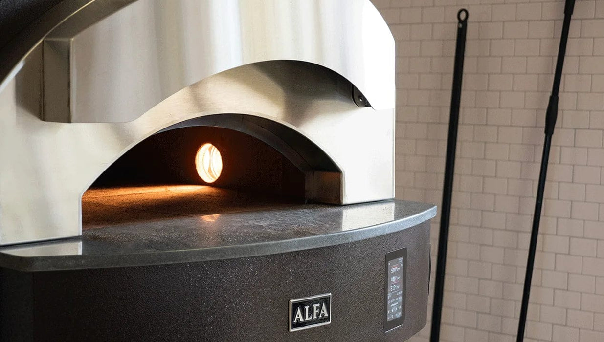 Alfa Forni Alfa Professional Zeno 6 Pizze Electric Pizza Oven + Base FP-Z6P-BE-NER Barbecue Finished - Gas