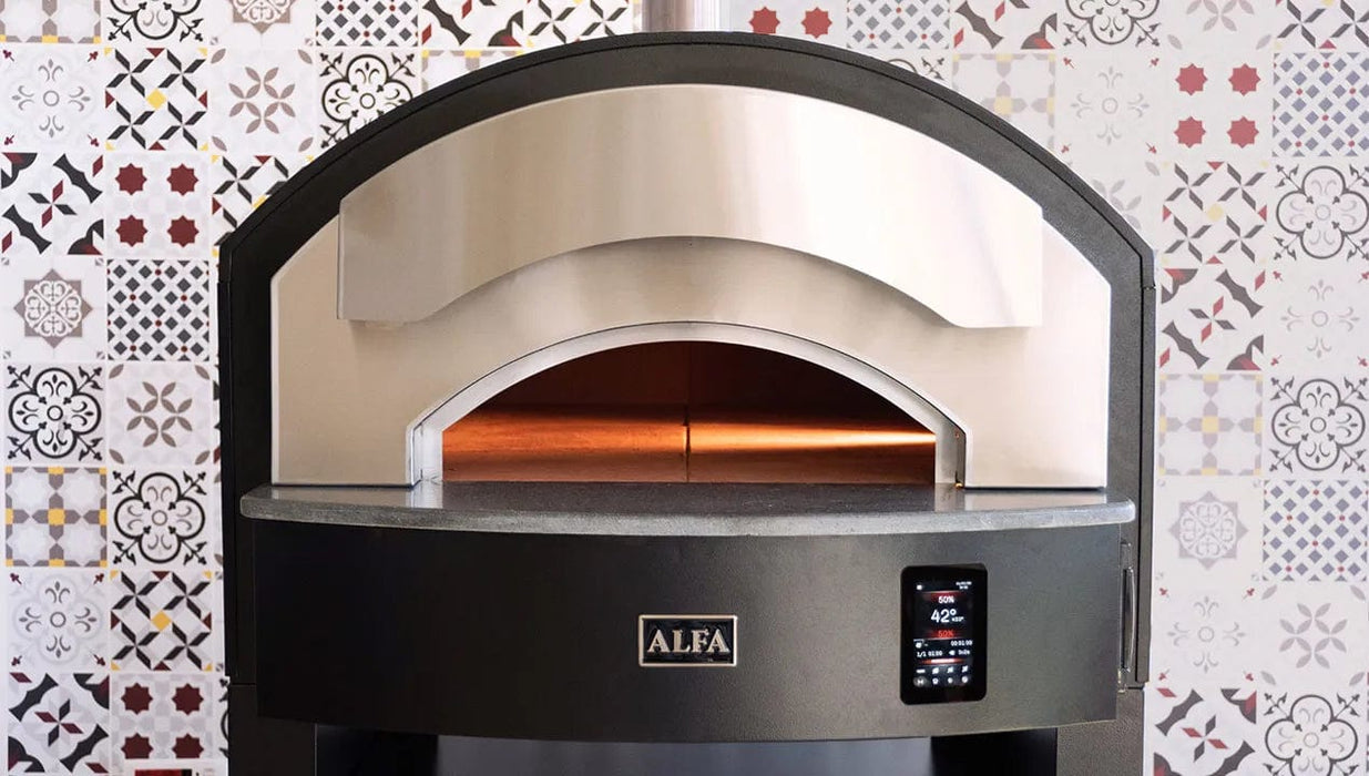 Alfa Forni Alfa Professional Zeno 6 Pizze Electric Pizza Oven + Base FP-Z6P-BE-NER Barbecue Finished - Gas