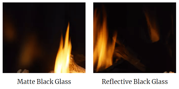 Heat And Glow Heat & Glo Reflective Black Glass Interior Panels (36" See Through) - LINER-36ST LINER-36ST-FD Fireplace Finished - Gas