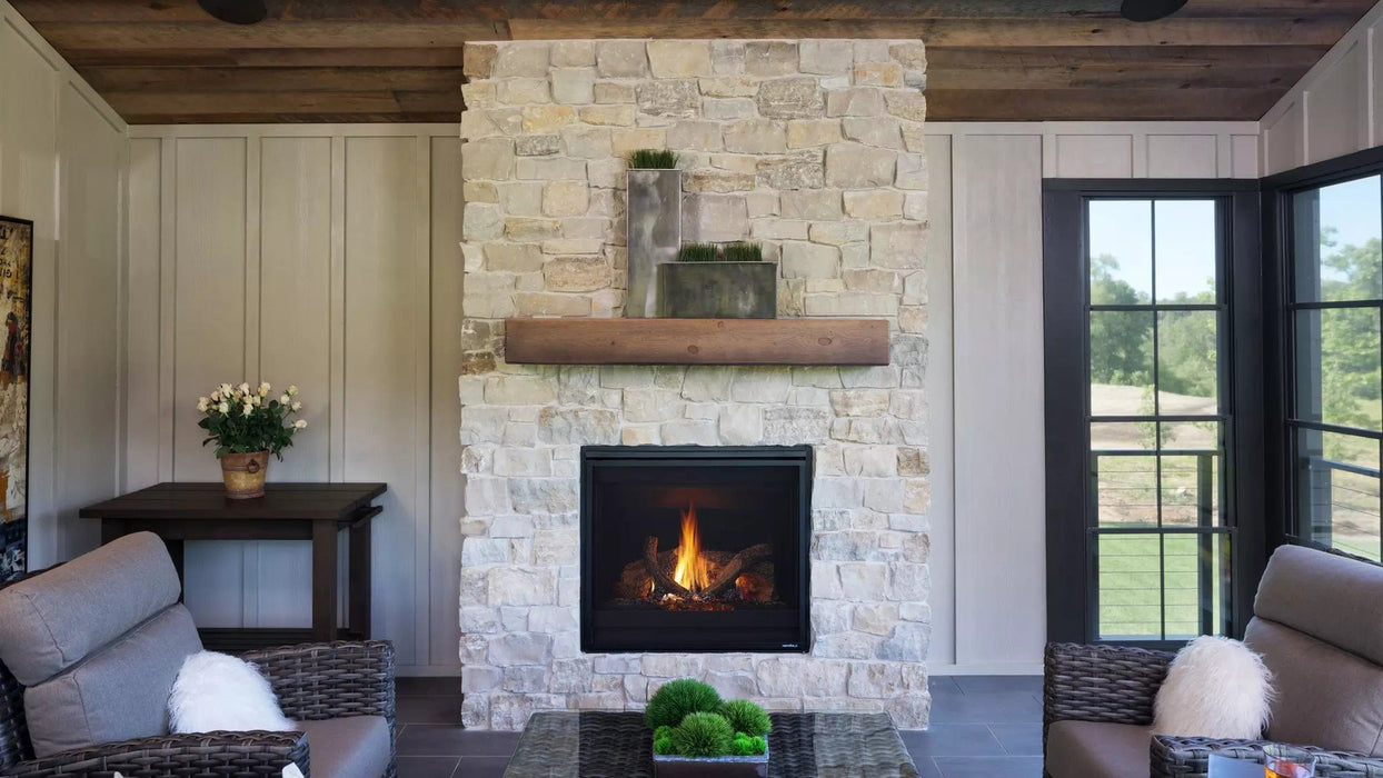 Heat And Glo Slimline 9x 42 Gas Fireplace Black Glass Refractory — Chadwicks And Hacks