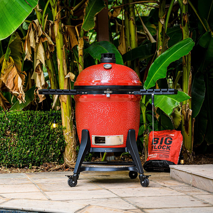 Kamado Joe Kamado Joe - Big Joe III Cart with Aluminum Side Shelves KJ15041021 Barbecue Finished - Charcoal 811738027203