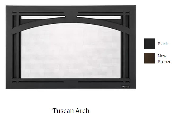 Majestic Majestic Tuscan Arch 35" Screen Front (Black) - TA-TRI35-BK TA-TRI35-BK Fireplace Accessories