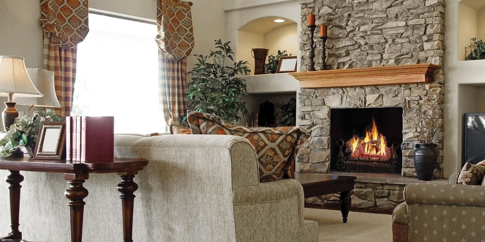 Napoleon Napoleon Fiberglow 18 Gas Log Set (Natural Gas) GL18NE Fireplace Finished - Gas