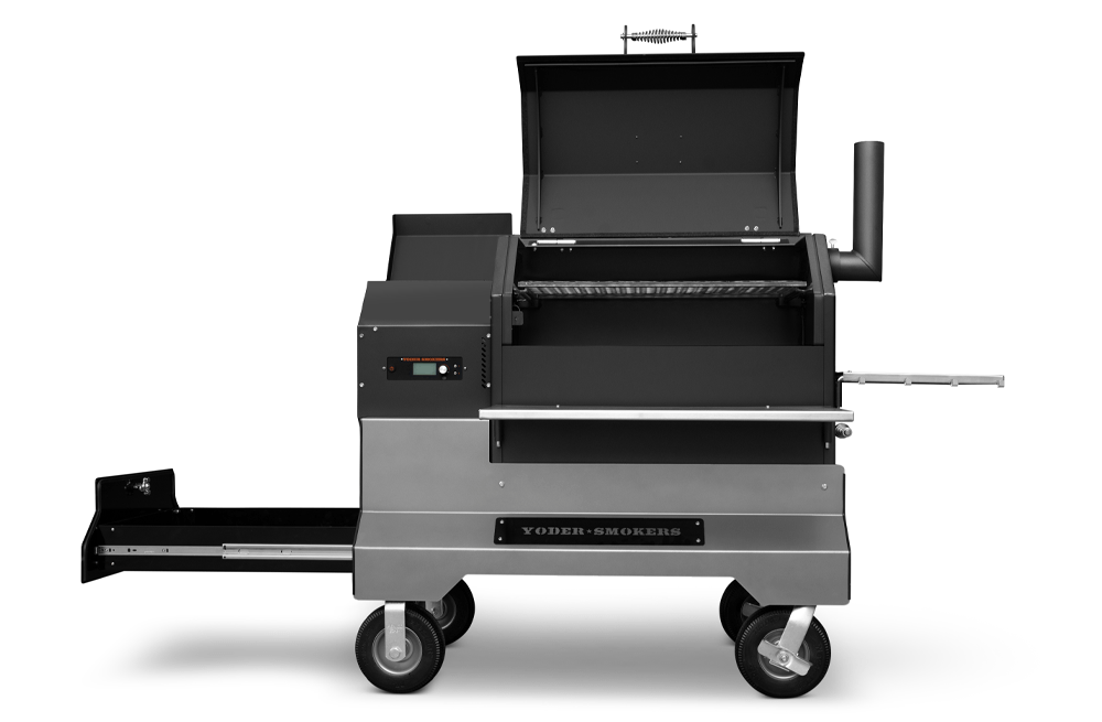 Yoder Yoder YS640s Competition Pellet Grill w/ Stainless Steel Shelves & Drawer Barbecue Finished - Pellet