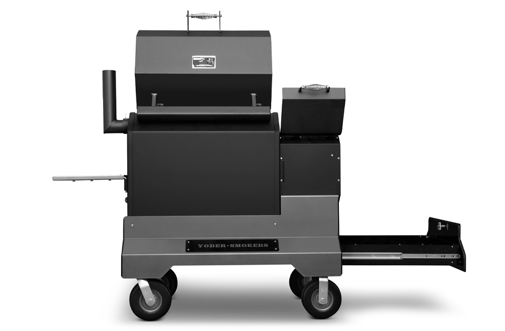 Yoder Yoder YS640s Competition Pellet Grill w/ Stainless Steel Shelves & Drawer Barbecue Finished - Pellet